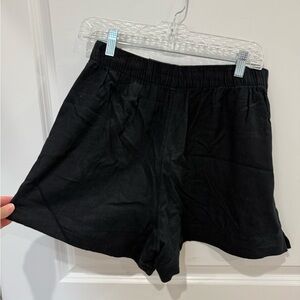 Abercrombie & Fitch Black Linen Shorts